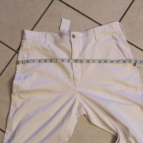 NWT J. Crew Drapey Denim Trouser White Cotton Blend Size 31 FLAWED - Picture 9 of 12